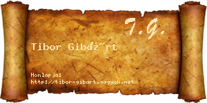 Tibor Gibárt névjegykártya